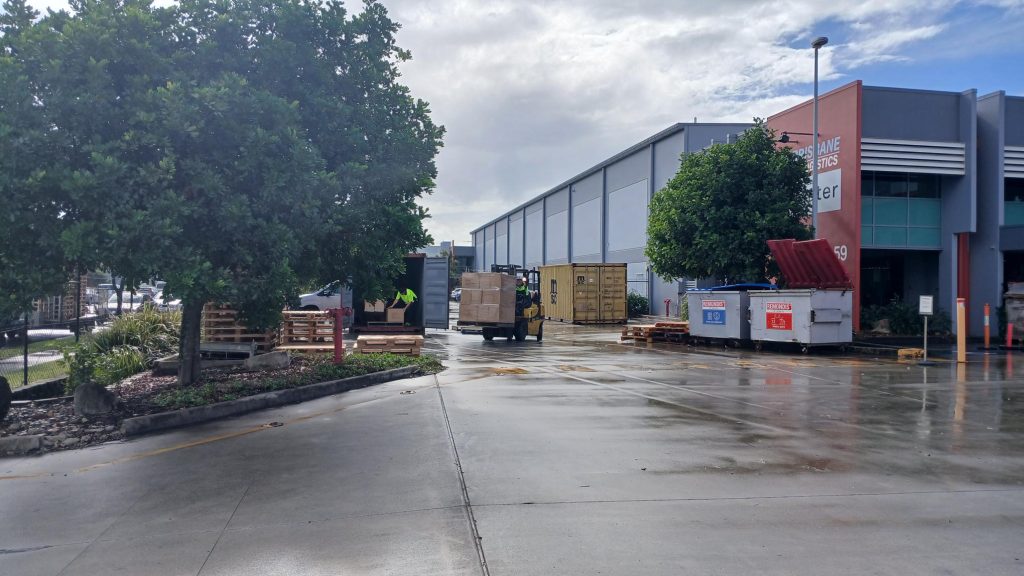 Handling an Influx of Containers Rain or Shine.