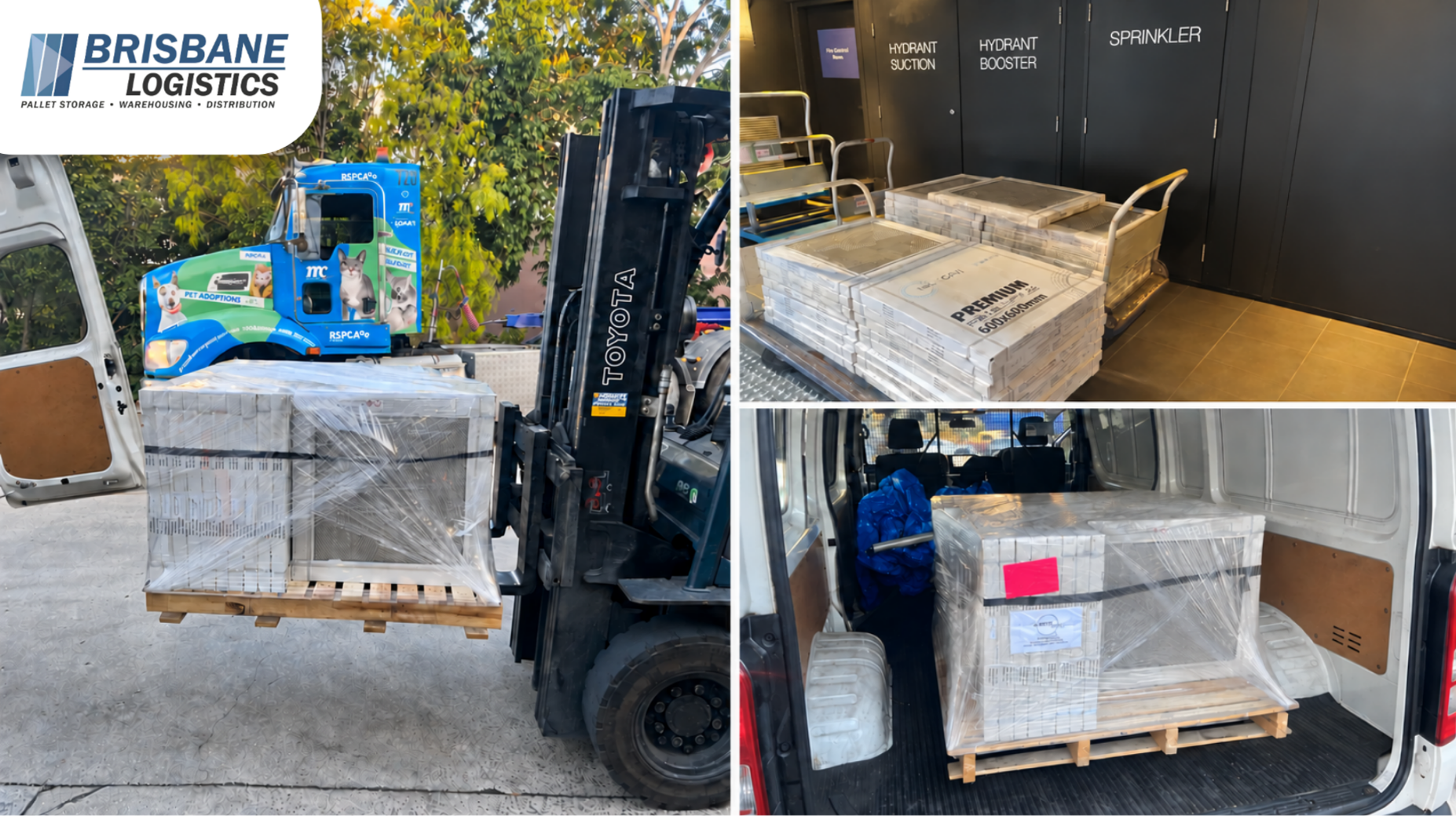 Brisbane Logistics urgent delivery of fragile tile cases to a Brisbane CBD construction project